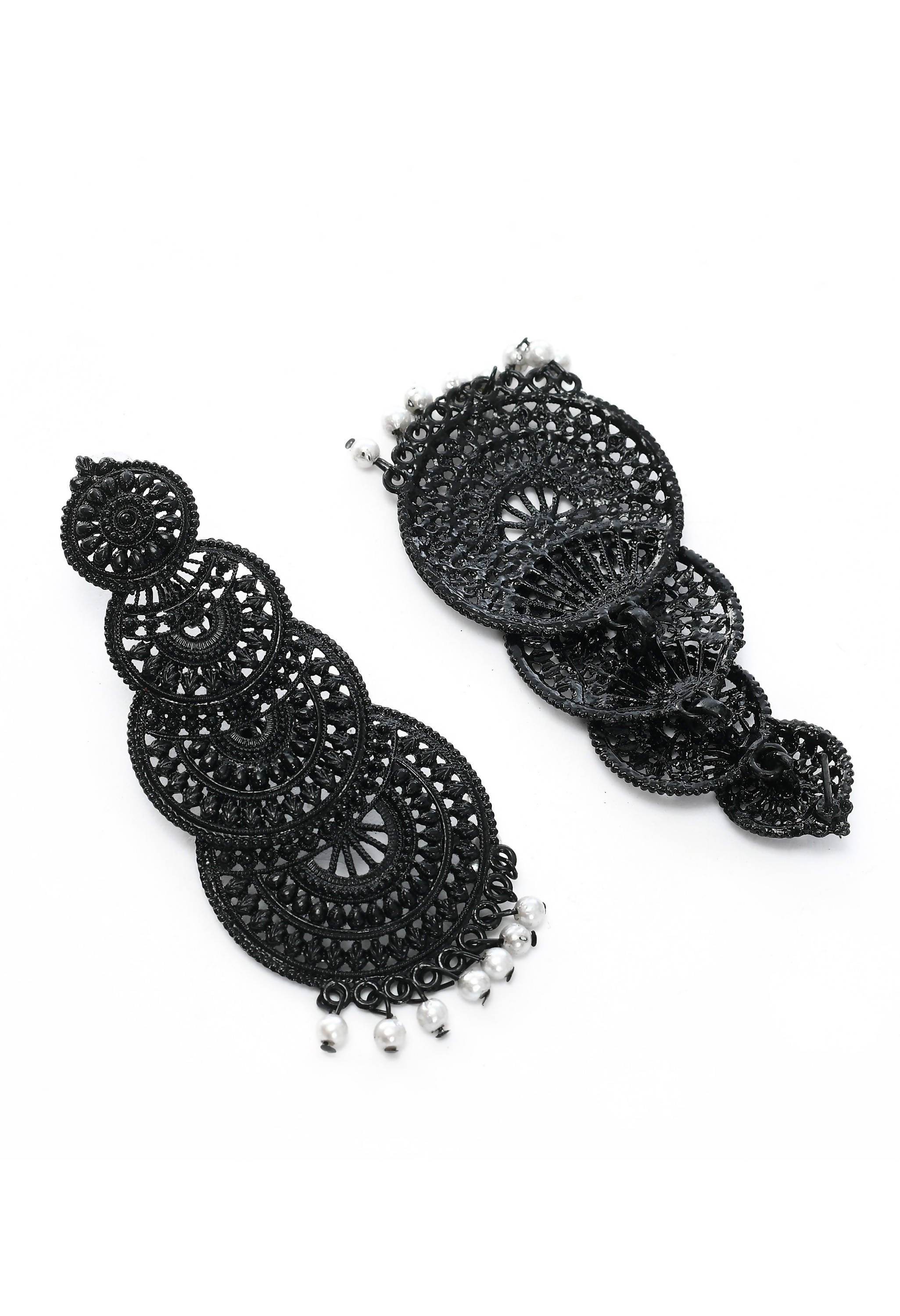 Buy Black Stainless Steel Matte Finish Skull Dangle Drop Earrings Online -  Inox Jewelry India